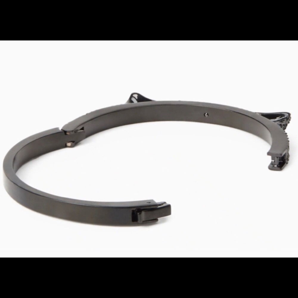 NWT KATE SPADE ♠️ JAZZ THINGS UP BLACK CAT BANGLE - Picture 8 of 8